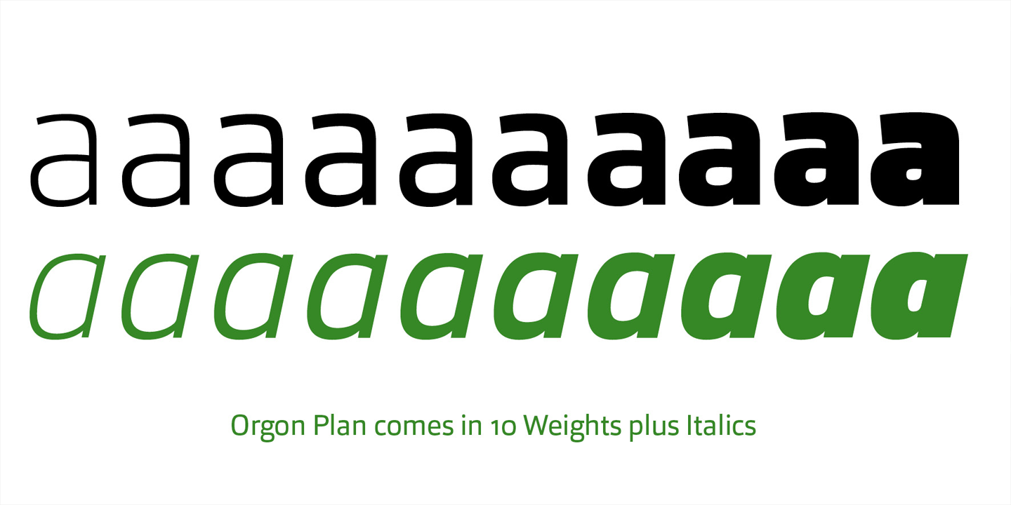 Example font Orgon Plan #11